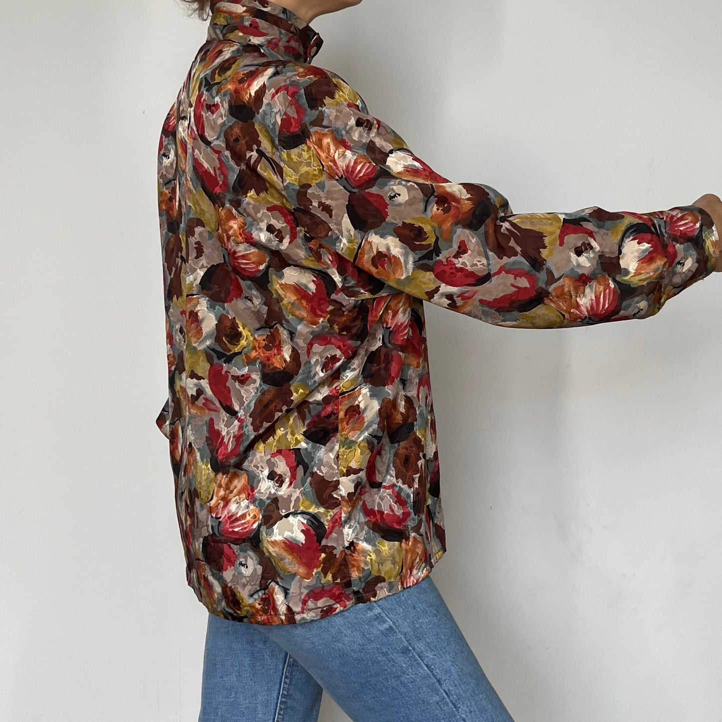 Vintage Abstract floral blouse