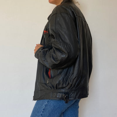 Bomber leather jacket