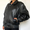 Black Bomber leather jacket