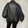 Black Bomber leather jacket