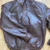 Dark Burgundy Bomber leather jacket