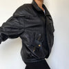 Black Bomber leather jacket