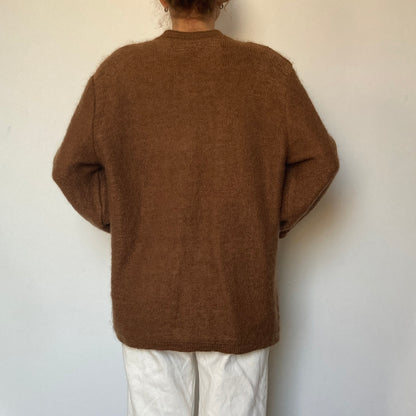 Brown Mohair Cardigan