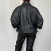 Black Bomber leather jacket