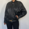 Black Bomber leather jacket