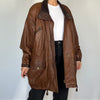 Brown Parka leather jacket