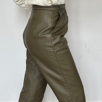 Green Leather trousers