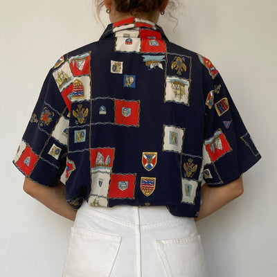 Boats & shields Print Blouse