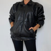 Black Bomber leather jacket