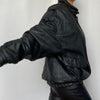 Black Bomber leather jacket