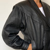 Black Bomber leather jacket