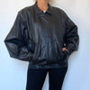 Black Bomber leather jacket