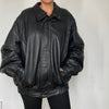 Black Bomber leather jacket