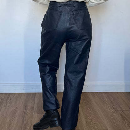 Blue Leather trousers
