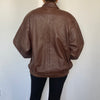 Brown Bomber leather jacket