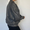 Gray Bomber leather jacket