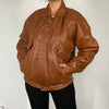 Brown Bomber leather jacket