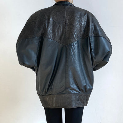 Bomber leather jacket