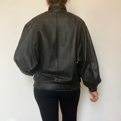 Bomber leather jacket