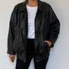 Bomber leather jacket