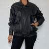 Black Bomber leather jacket