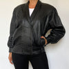 Black Bomber leather jacket