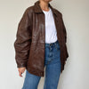 Vintage leather Bomber jacket