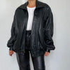 Black Bomber leather jacket