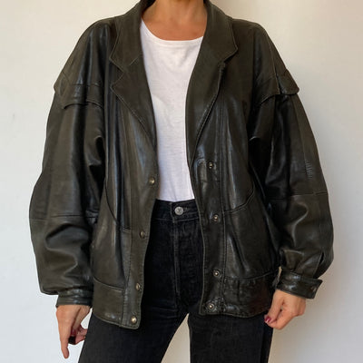 Bomber leather Jacket