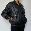 Black Bomber leather jacket