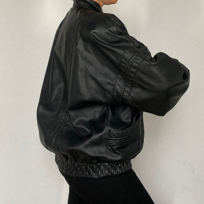 Bomber leather jacket