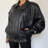 Black Bomber leather jacket