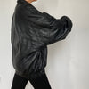 Black Bomber leather jacket