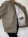 Light brown Bomber leather jacket