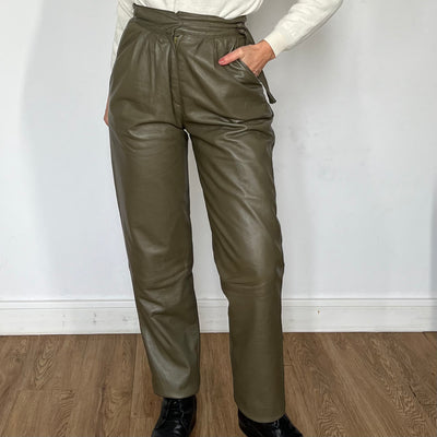 Green Leather trousers