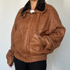 Aviator brown Bomber jacket