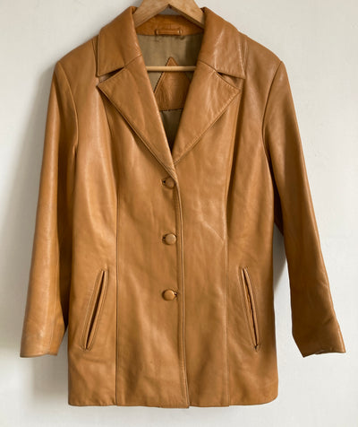 Camel leather jacket