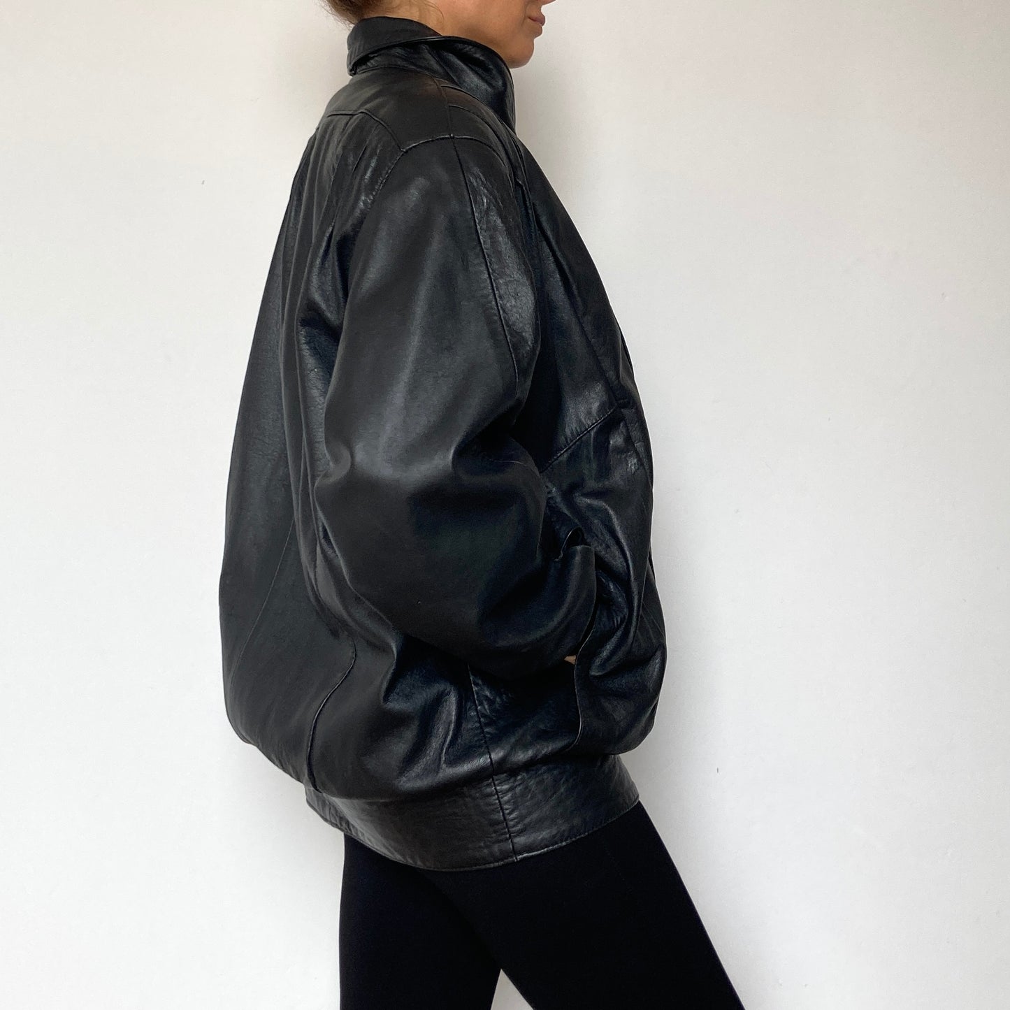 Bomber leather jacket