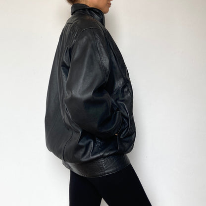 Bomber leather jacket