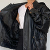 Black Bomber leather jacket