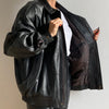 Black Bomber leather jacket