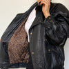 Black Bomber leather jacket