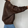 Vintage leather Bomber jacket