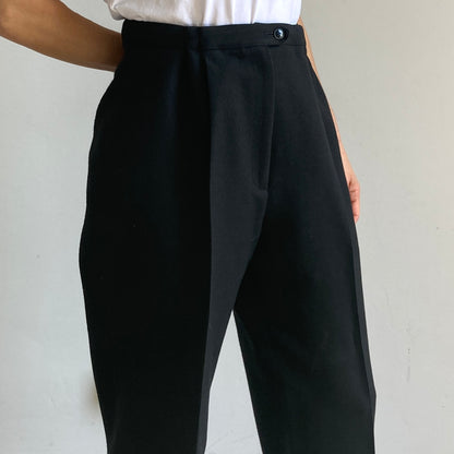 Black wool pants