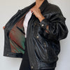 Black Bomber leather jacket