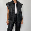 Bomber leather Vest-Jacket