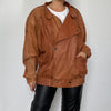 Brown Bomber leather jacket