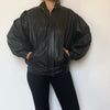 Bomber leather jacket