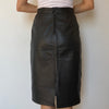 Black leather skirt