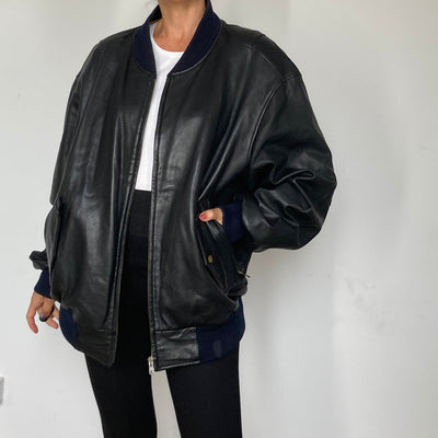 Aviator Bomber leather jacket